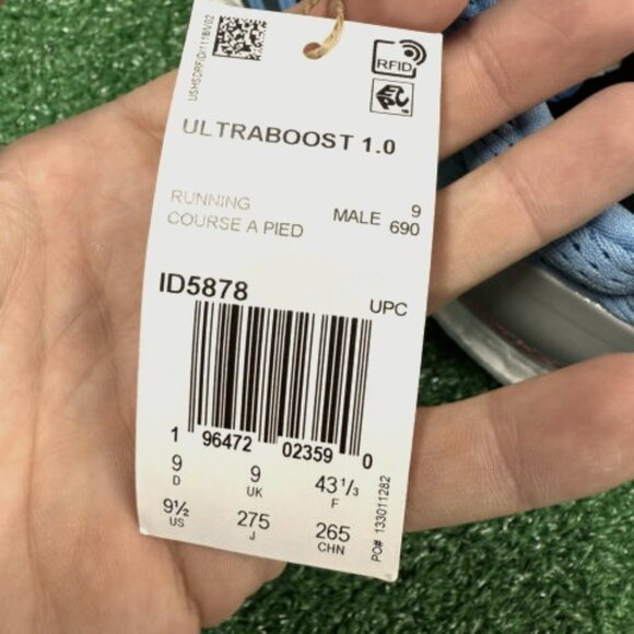 Adidas UltraBoost 1.0 Low Mens Sportswear Shoes Blue ID5878 NEW Sz 9.5 - Picture 9 of 9